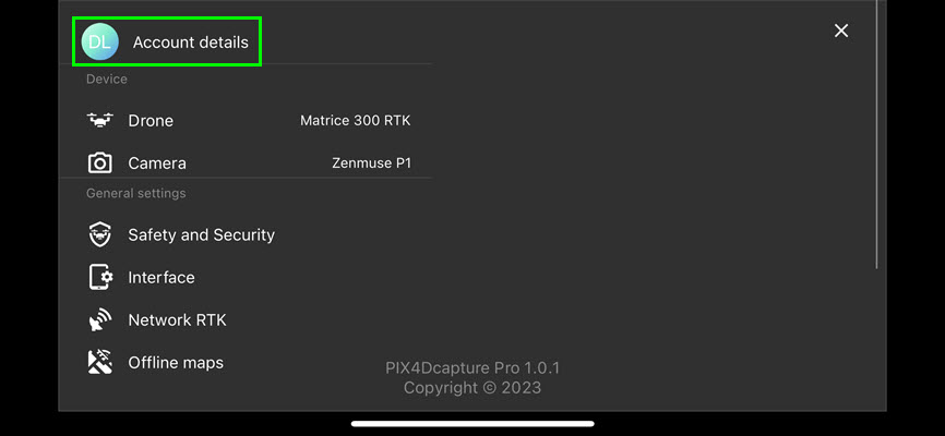 PIX4Dcapture Pro Account Details
