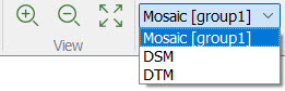 Mosaic Editor Edit Mosaic Drop Down Menu PIX4Dmapper