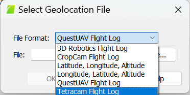 Select Geolocation File Tetracam Flight Log in PIX4Dmapper.jpg