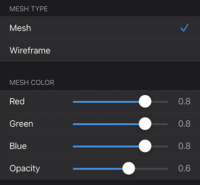 PIX4Dcatch iOS mesh settings