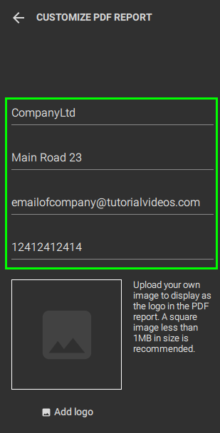 customized pdf setting