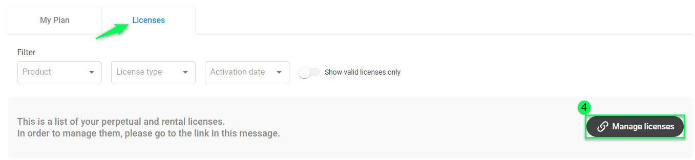 Pix4D Manage License Tab