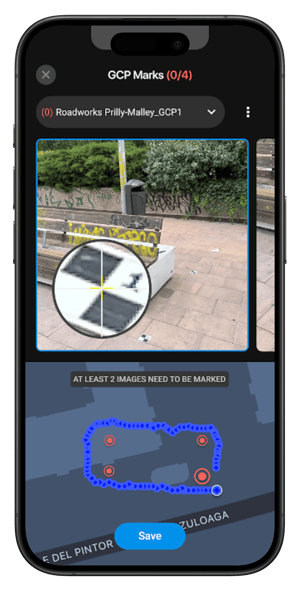 GCP magnifier in PIX4Dcatch