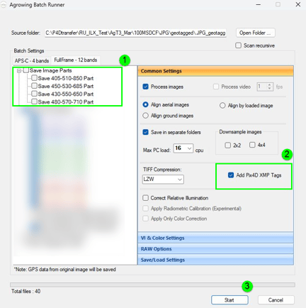 Agrowing settings