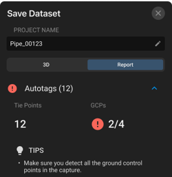 autotags save report