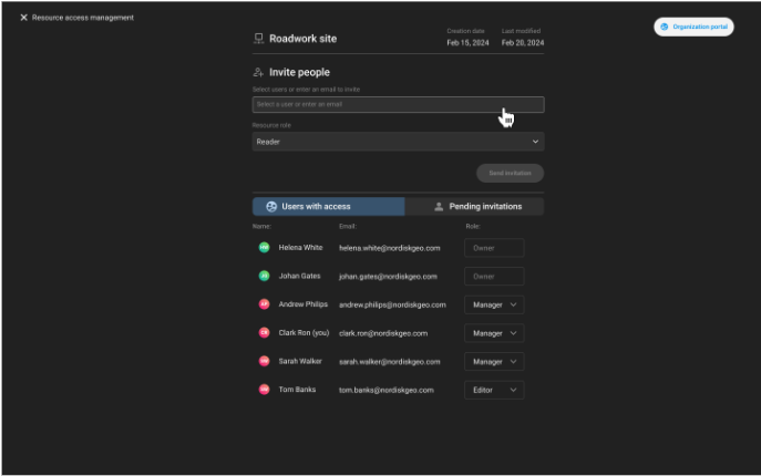 Invite member portal