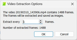 Video Extration Options in PIX4Dmapper