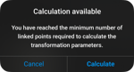 calculation available alert window