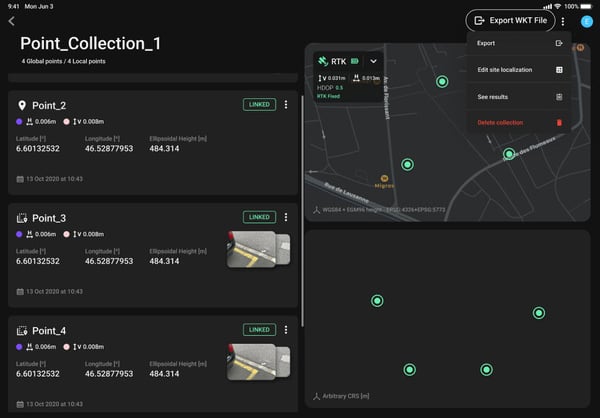 PIX4Dcatch site localization options