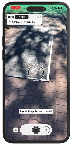 PIX4Dcatch Aim at the point for annotation