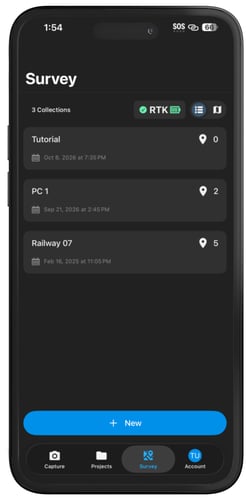 PIX4Dcatch Survey point collection folders