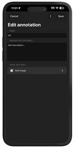 PIX4Dcatch edit annotation