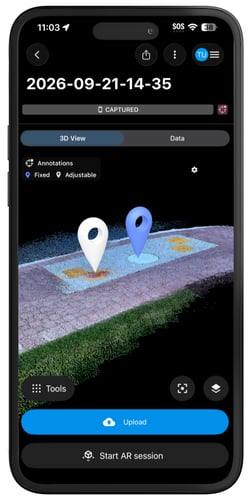 PIX4Dcatch fixed and adjustable annotations