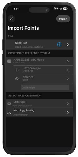 PIX4Dcatch import points to point collection select file