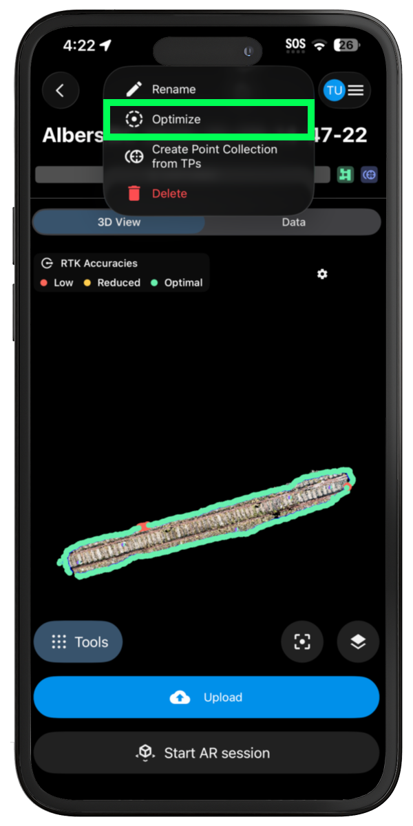 PIX4Dcatch open project optimize autotag-1