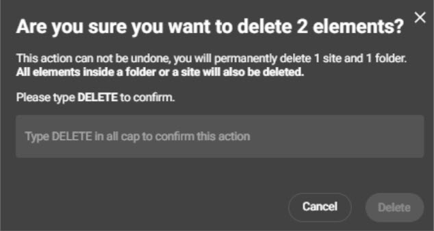 delete resources