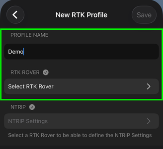 New RTK profile