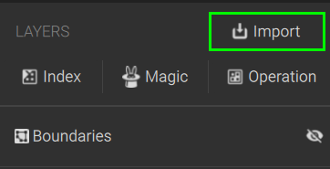 Import button 