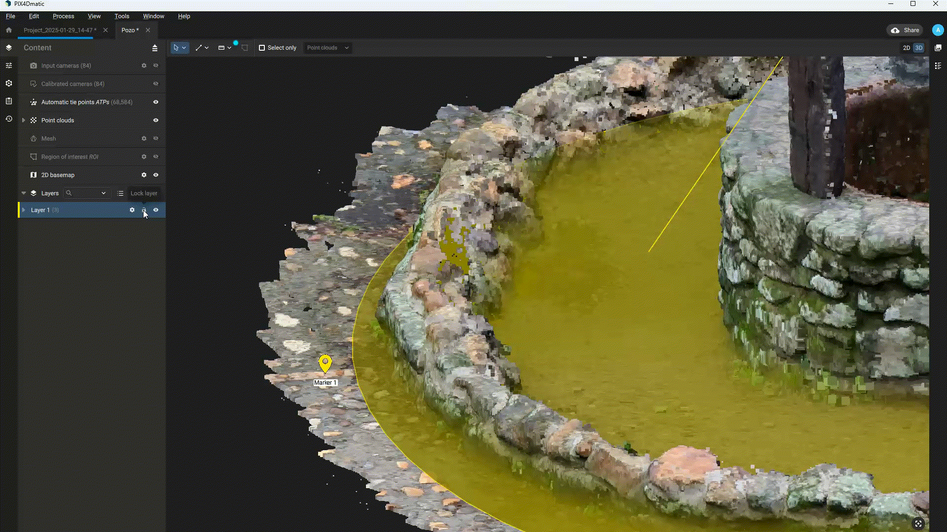 Locking a layer