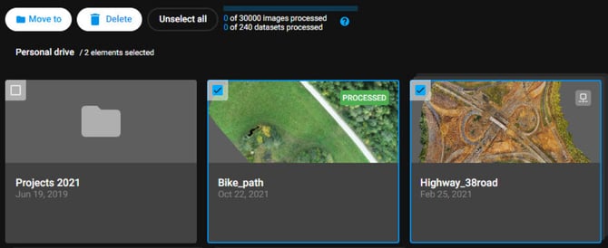 move datasets to folder
