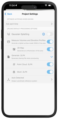 project settings