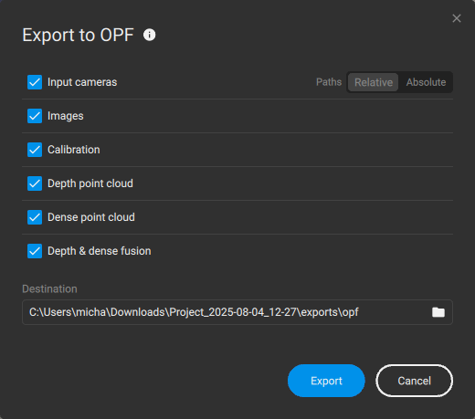 Importing and Exporting OPF - PIX4Dmatic