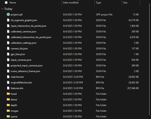 OPF folder contents