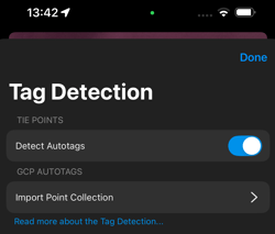 tag detection menu