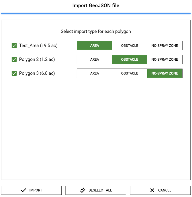 Hylio import GeoJSON