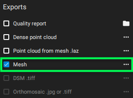 PIX4Dmatic export Mesh