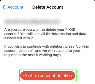 PIX4Dcatch Confirm Deletion